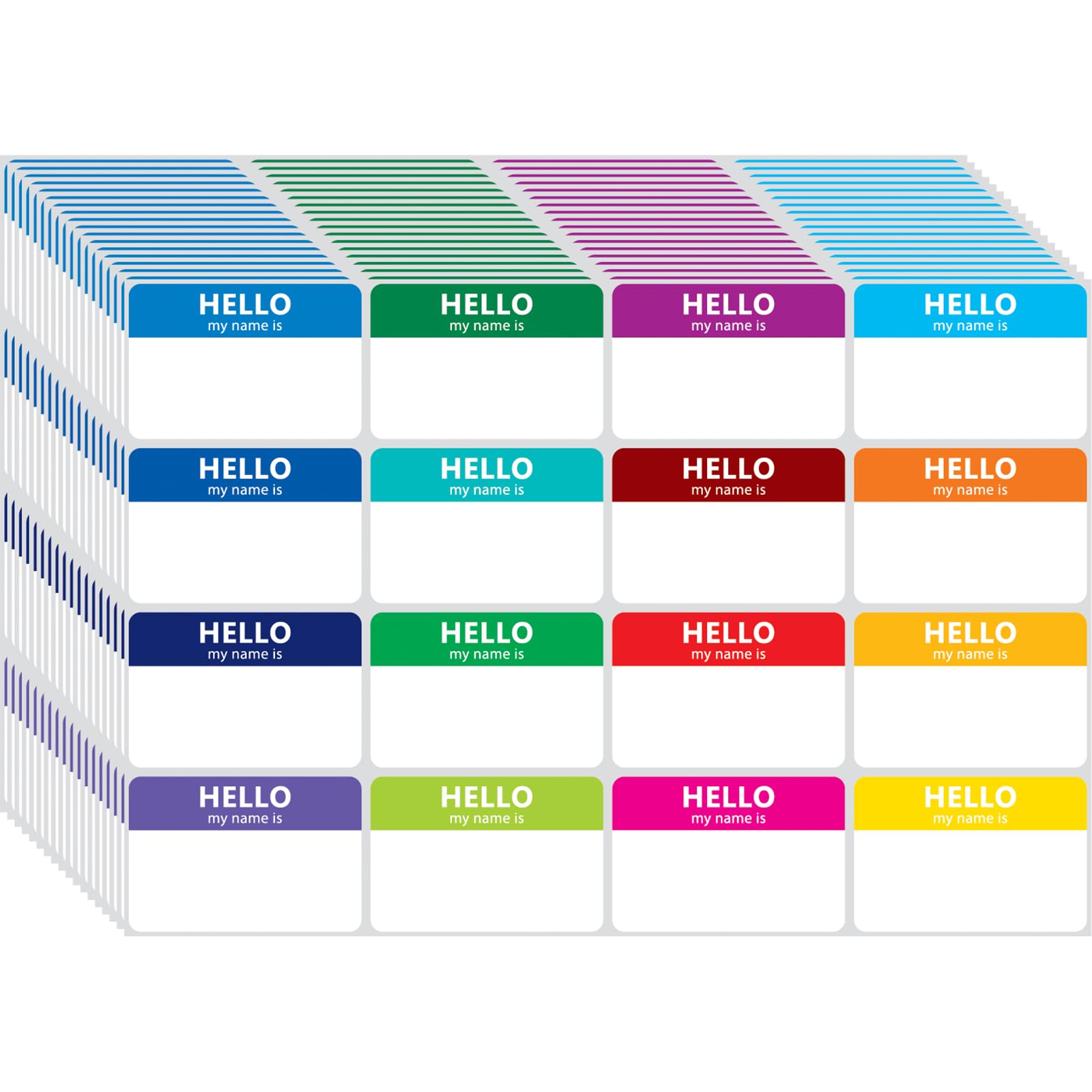 400 Pcs Name Tags Colorful Sticker-16 Colors (3